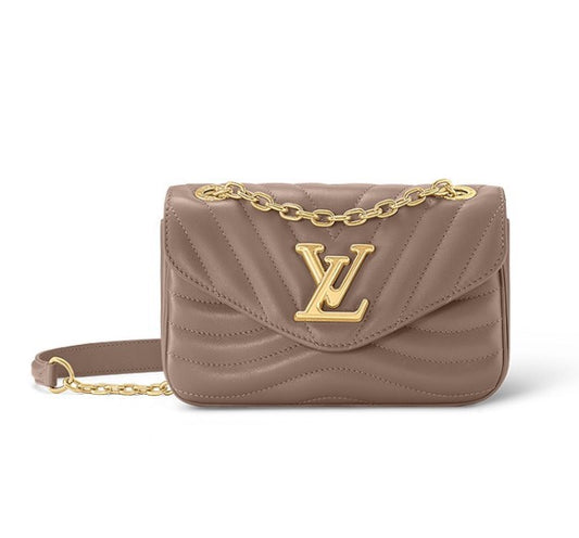 Louis Vuitton New Wave Chain Bag PM - Taupe Quilted Calf Leather