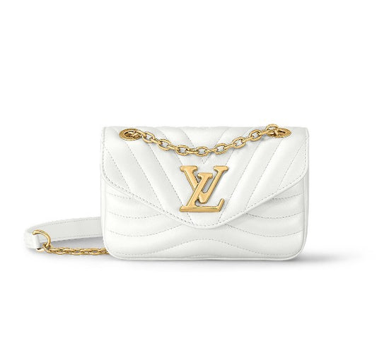 Louis Vuitton New Wave Chain Bag PM - White Quilted Calf Leather