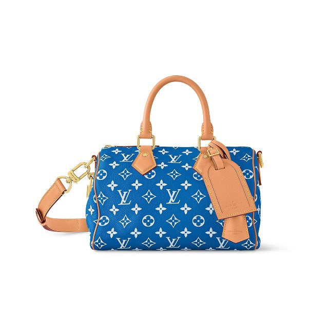 Louis Vuitton Speedy P9 Bandoulière 25 Royal Blue Monogram Leather Bag