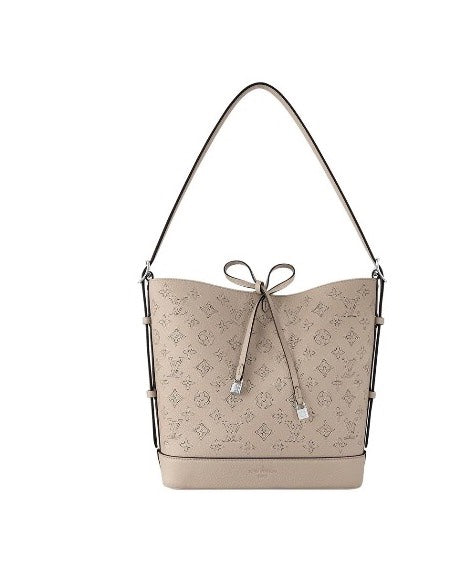 Louis Vuitton Bella Bucket Bag Monogram Mahina Calf Leather - Galet