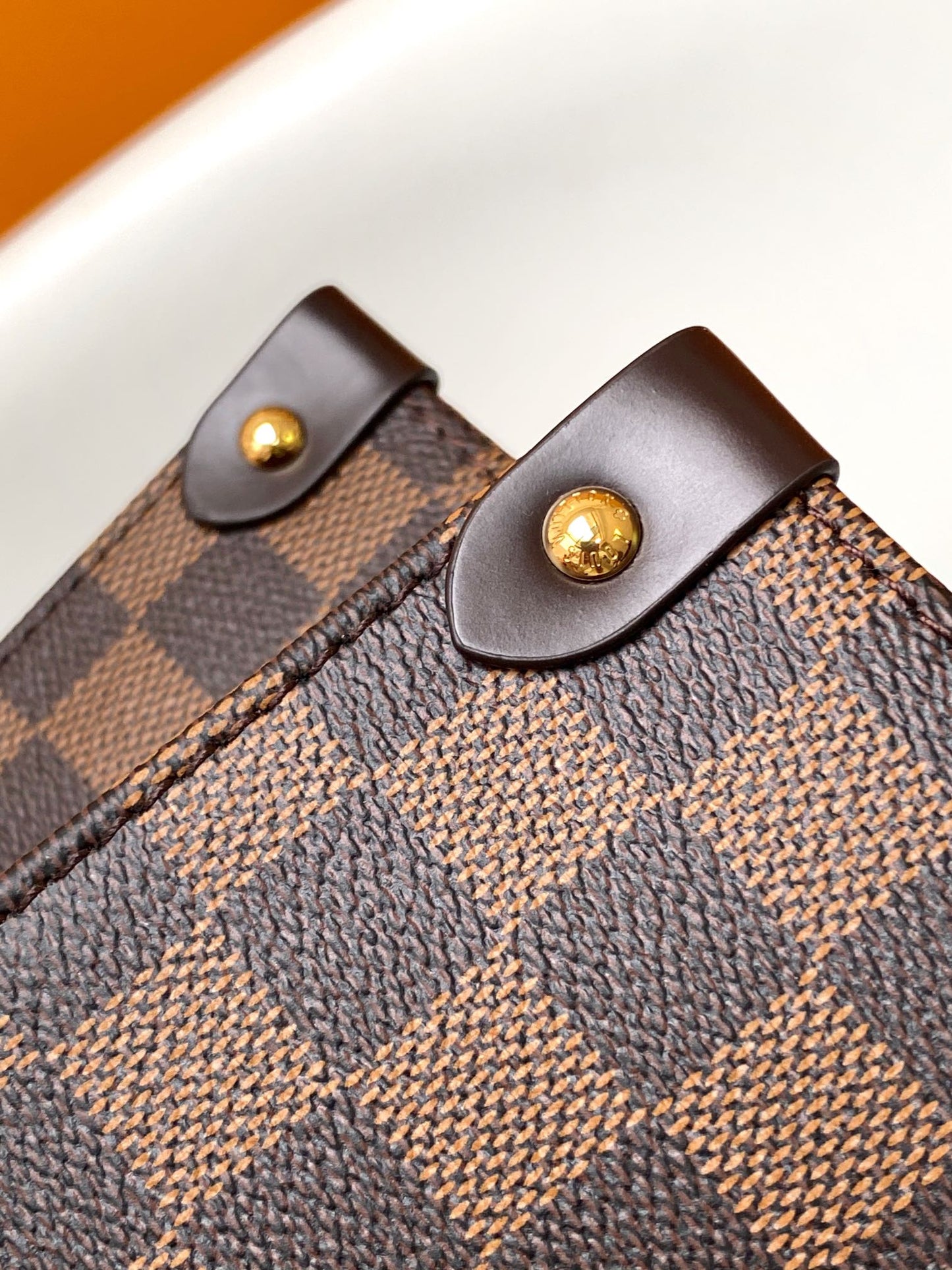 Classic Brown Checkered Tote Bag - Elegant Women's Handbag with Dual Handles