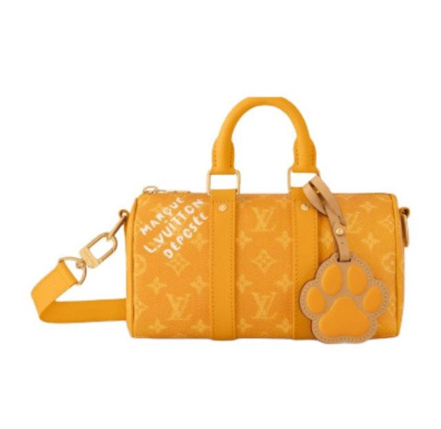Louis Vuitton Keepall Bandoulière 25 Yellow Monogram Bag Pharrell Williams Collection