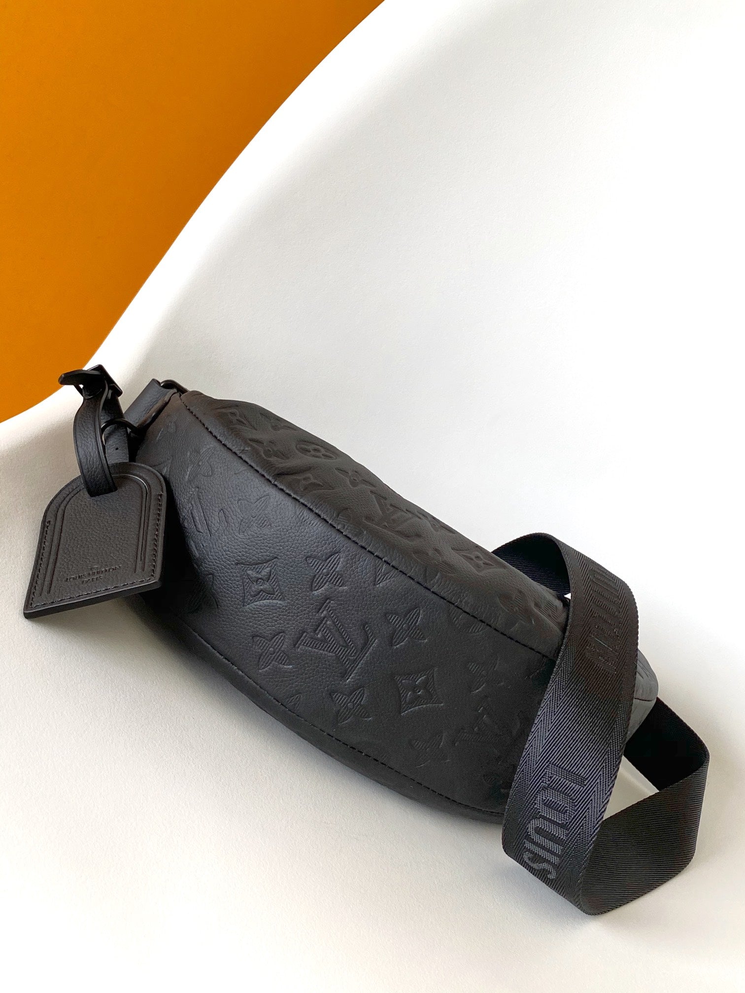 Louis Vuitton Monogram Empreinte Leather Crescent Crossbody Bag - Black