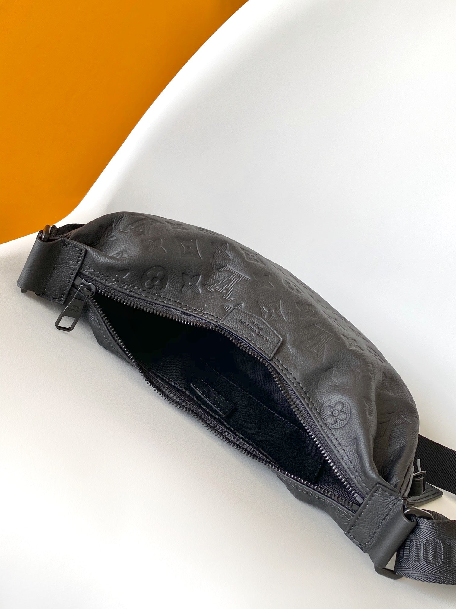 Louis Vuitton Monogram Empreinte Leather Crescent Crossbody Bag - Black