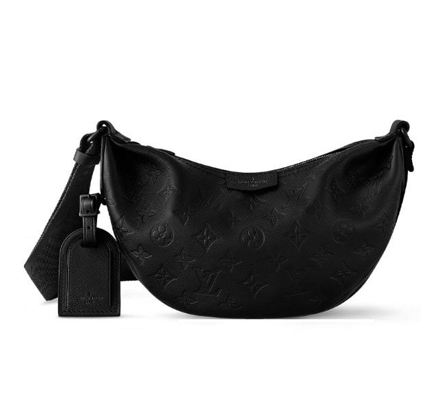 Louis Vuitton Monogram Empreinte Leather Crescent Crossbody Bag - Black