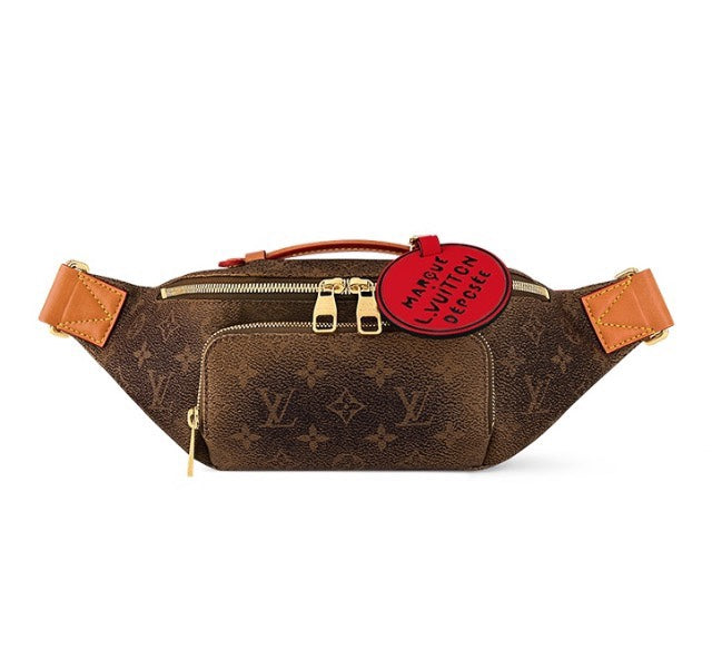 Louis Vuitton Monogram Canvas Bumbag with Red Marque Déposée Tag