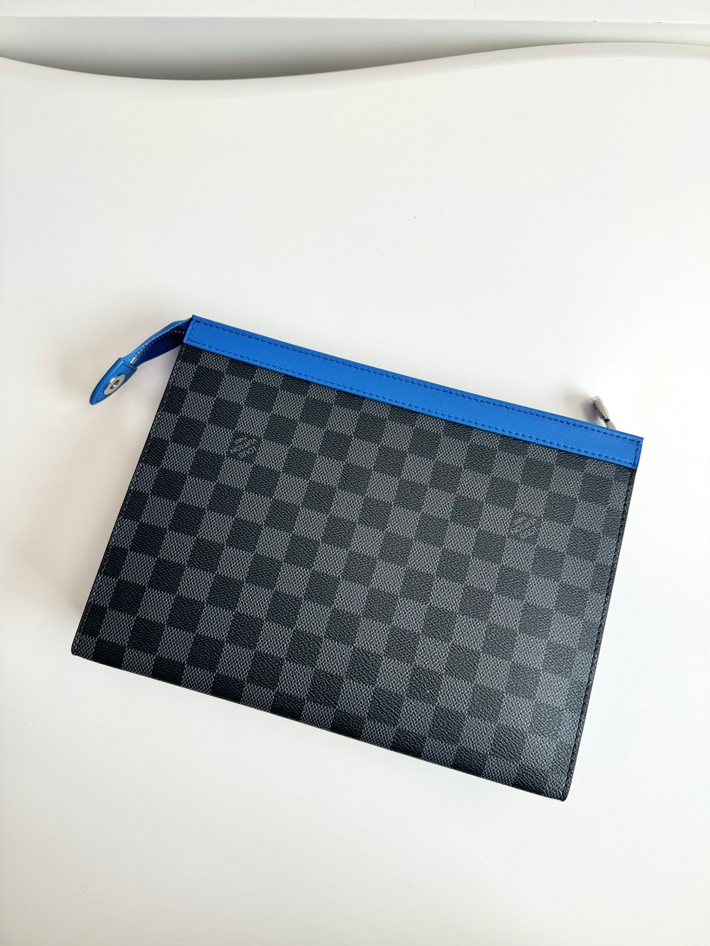 Louis Vuitton Damier Cobalt Pochette Jour GM Clutch Bag