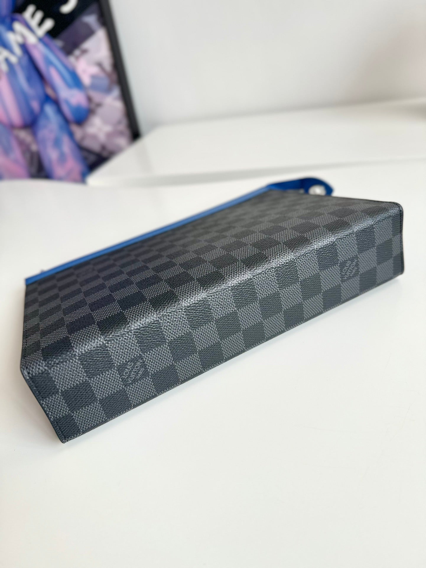 Louis Vuitton Damier Cobalt Pochette Jour GM Clutch Bag