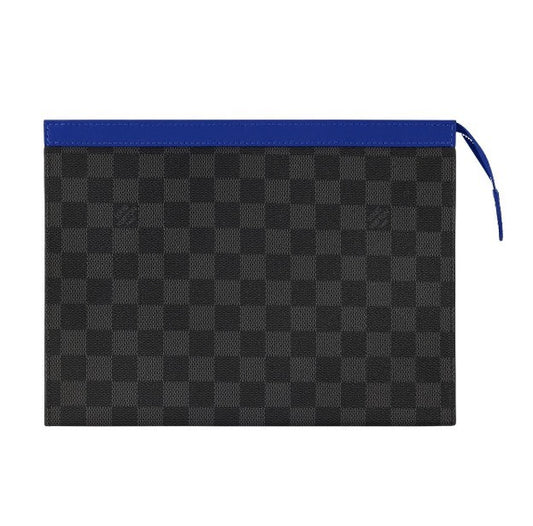 Louis Vuitton Damier Cobalt Pochette Jour GM Clutch Bag