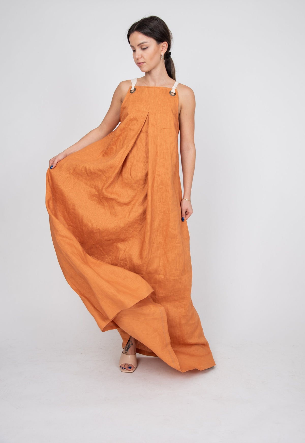 Linen Kaftan Dress/Linen Maxi Dress/Summer Maxi Dress/Linen Dress/Loose Linen Dress/Kaftan Maxi Dress/Beach Dress/Linen Summer Dress/F2341
