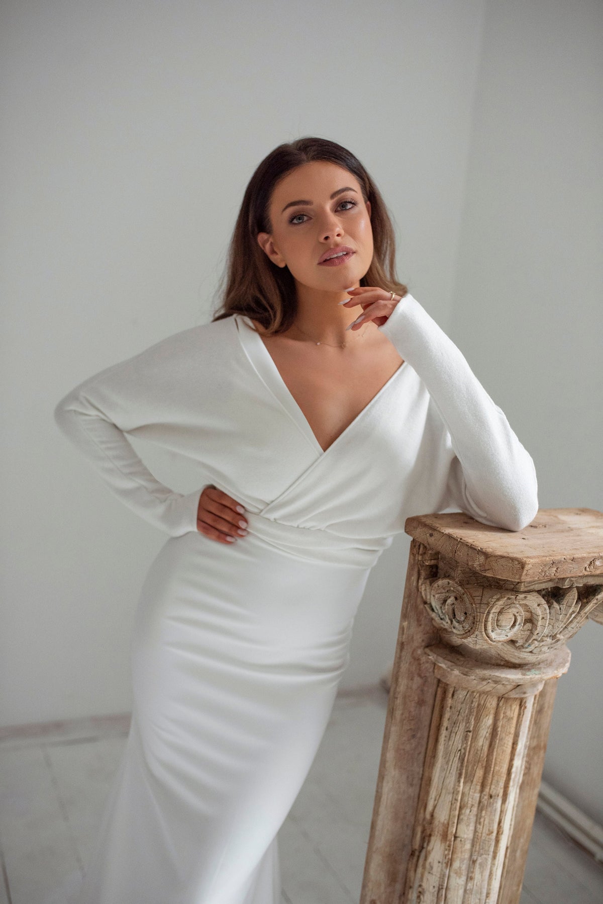 Ivory Bridal Ballerina Wrap, Handmade Knitted Wedding Cardigan