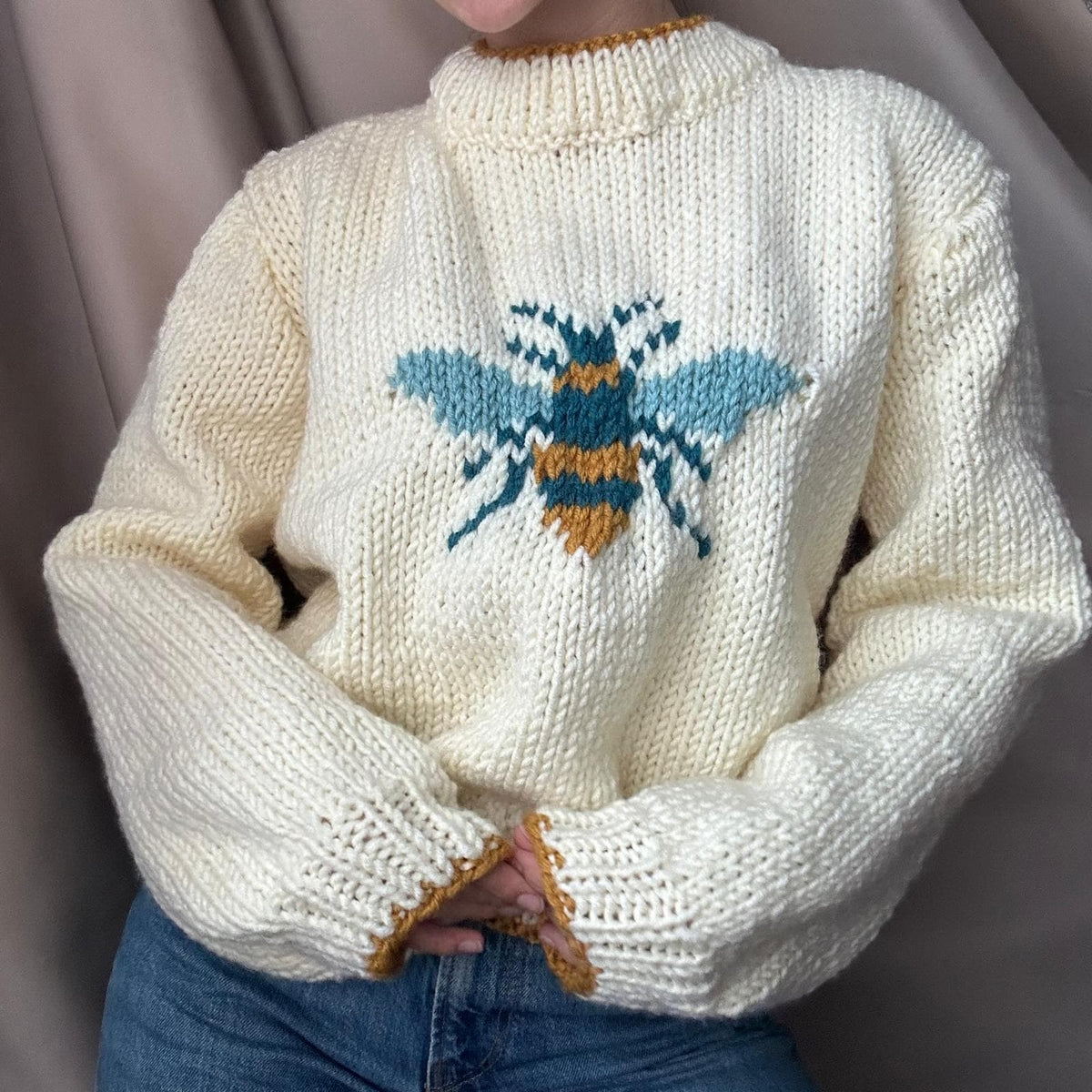Handmade Bee Knit Sweater