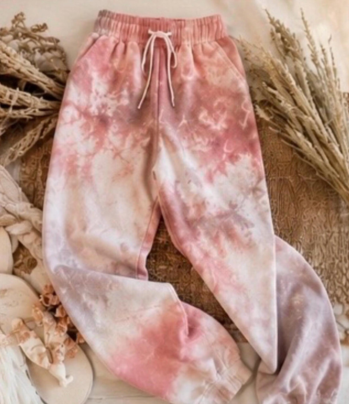 Hand Dyed Sweatpants with Pockets, Plus Size Loungewear, Long, Fleece Sweatpants