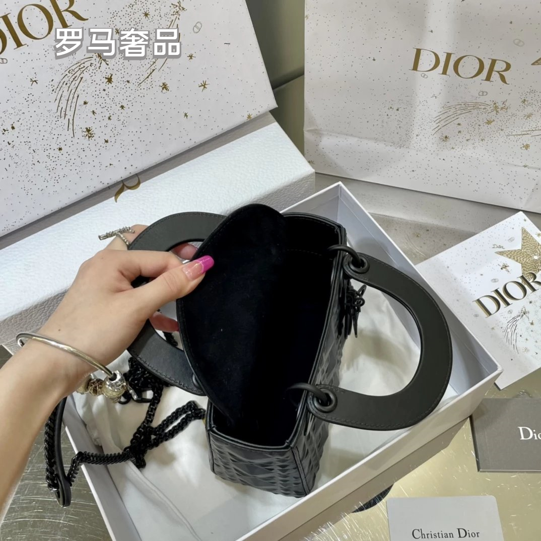 Christian Dior Micro Lady Dior Bag Beige Cannage Lambskin