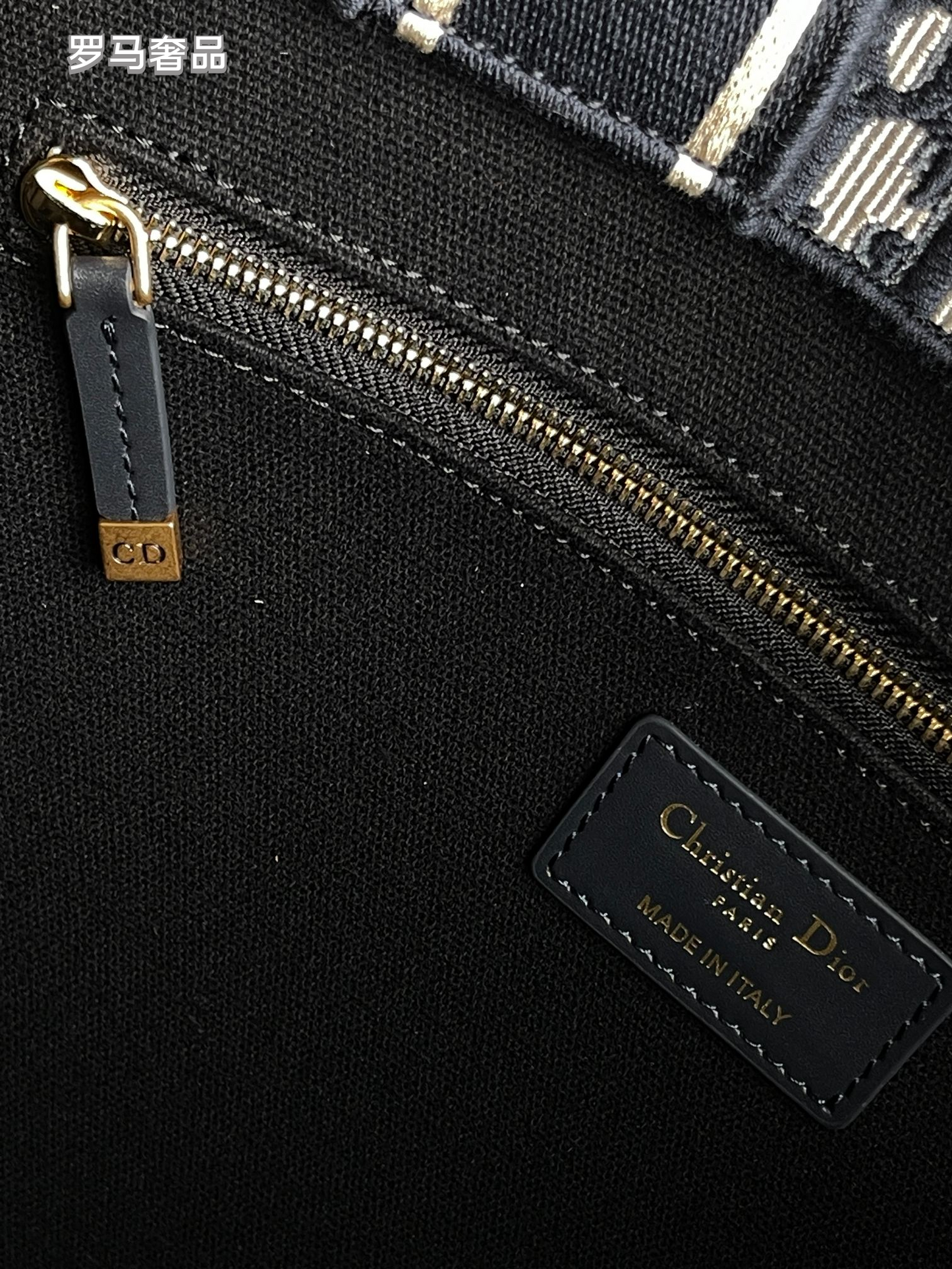 Christian Dior Book Tote - Blue Dior Oblique Embroidery