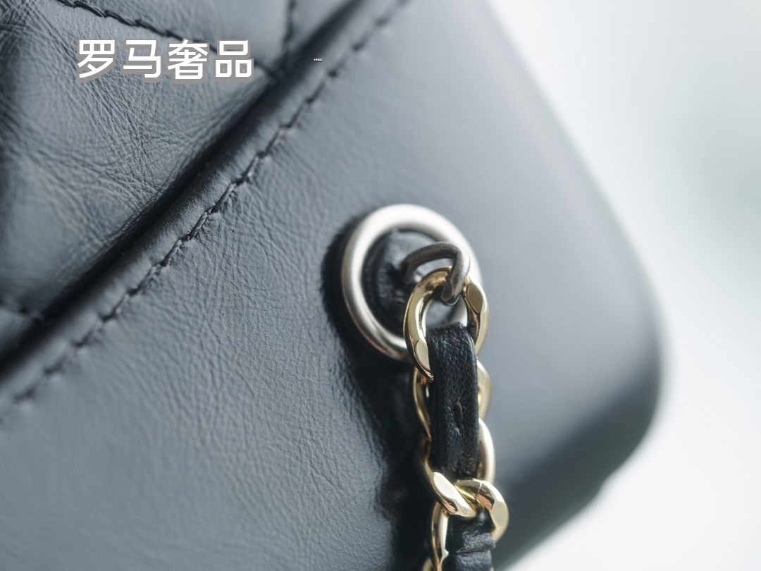 Chanel Gabrielle Small Bucket Bag - Black Quilted Calfskin with Mixed Metal Hardware