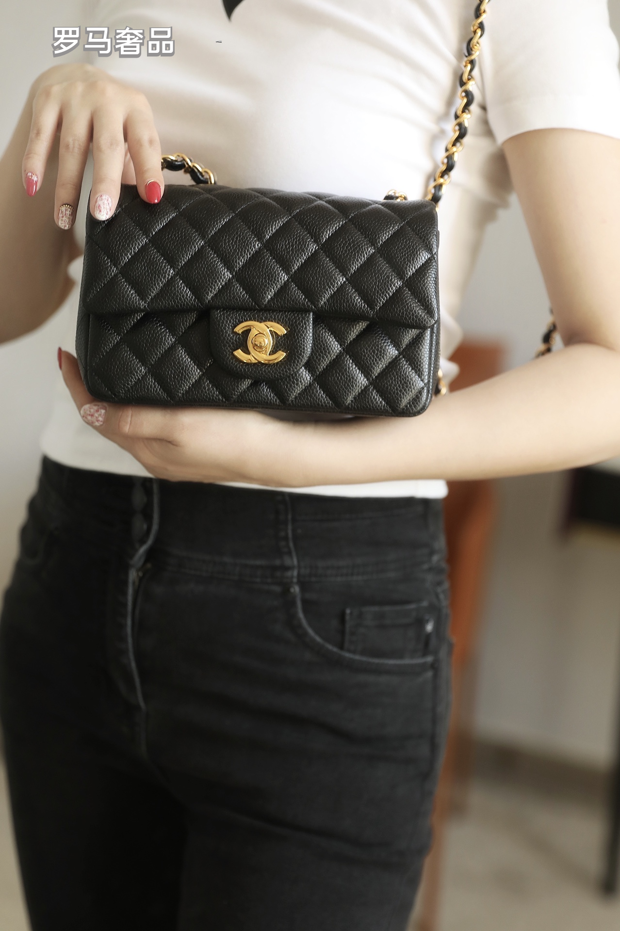 Chanel Black Quilted Lambskin Classic Small Flap Bag with Gold Hardware