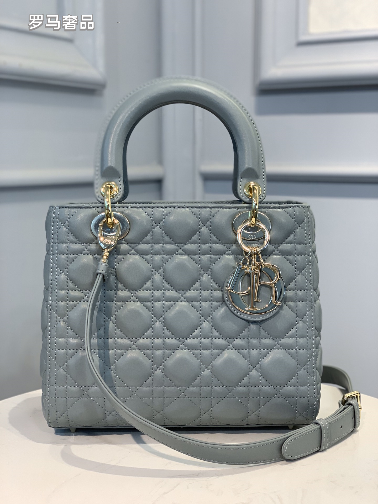 Medium Lady Dior Bag in Black Ultra-Matte Cannage Calfskin