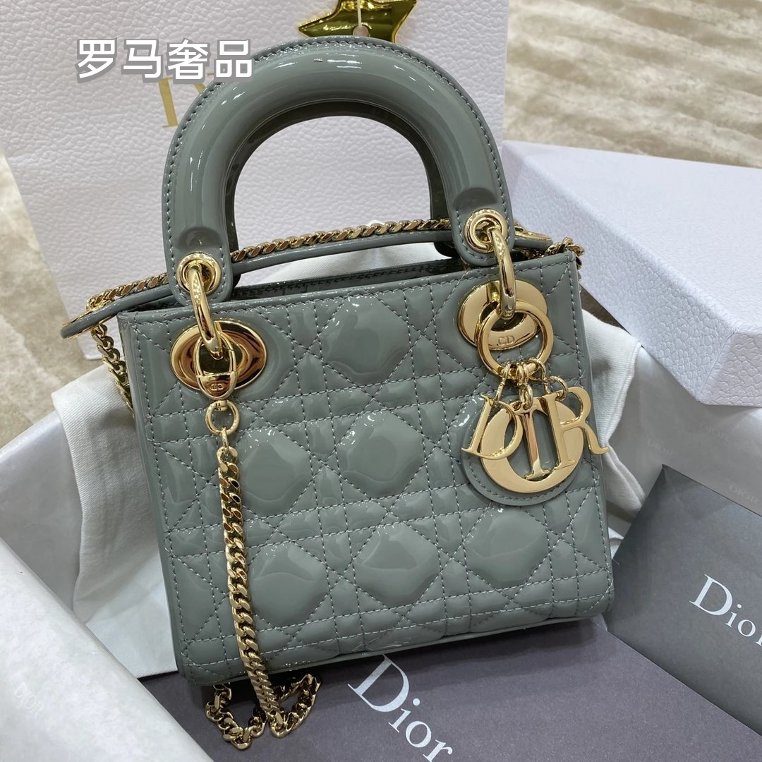Lady Dior Mini Bag - Black Cannage Leather with Gold-Tone Hardware