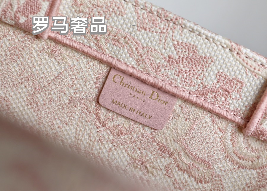 Christian Dior Pink Toile de Jouy Book Tote Bag