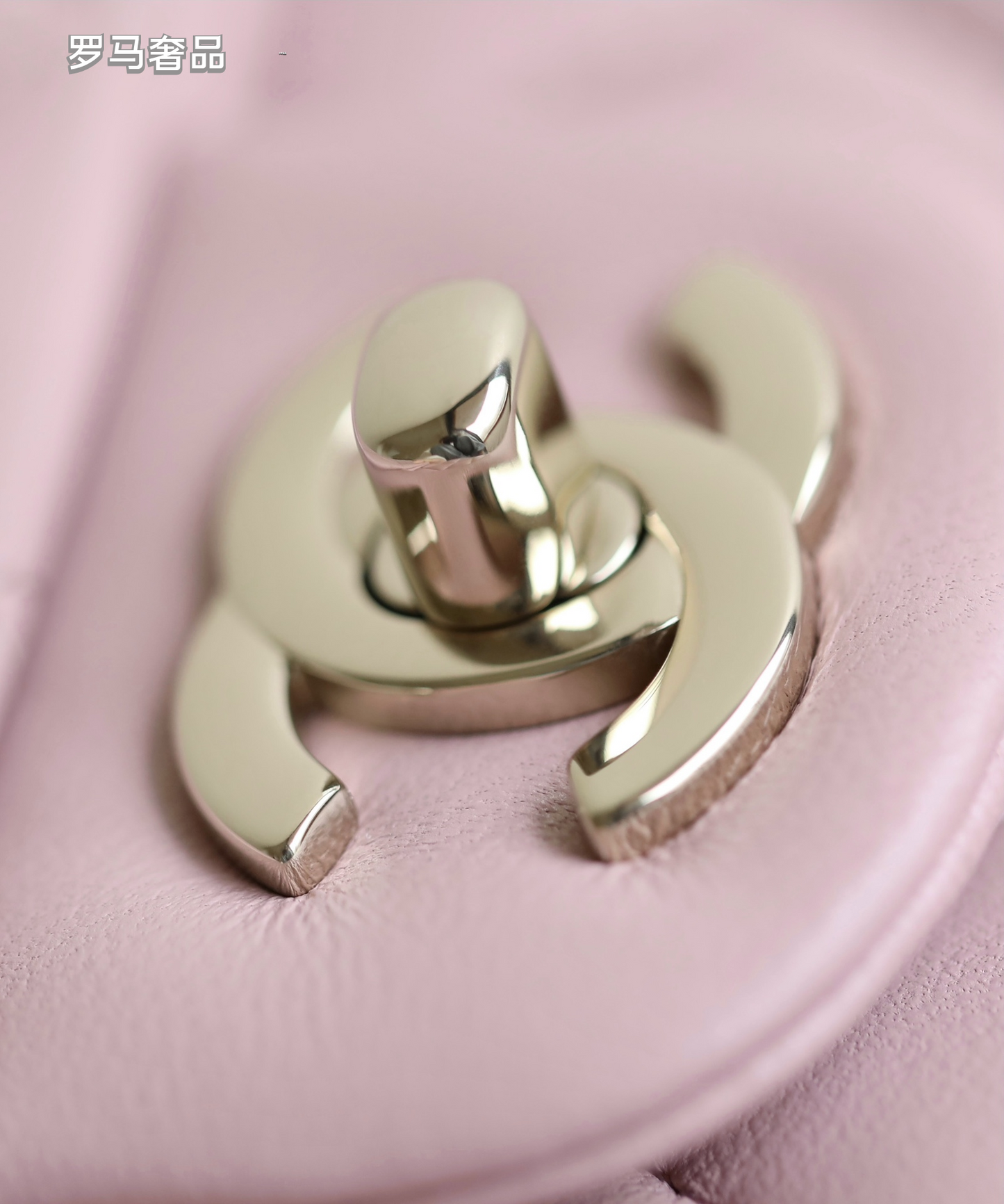 Chanel Mini Top Handle Flap Bag - Light Pink Quilted Lambskin Leather