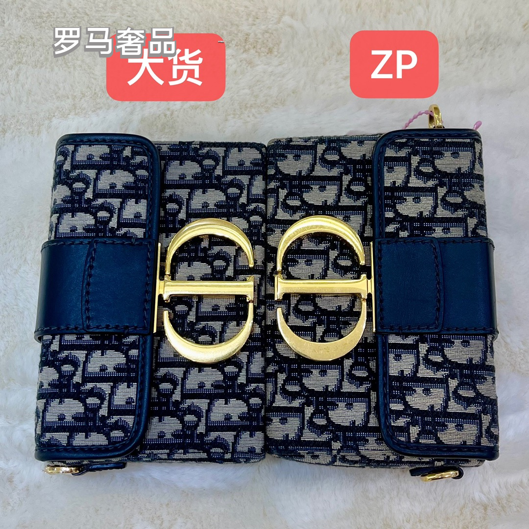 Christian Dior 30 Montaigne Bag in Blue Dior Oblique Jacquard
