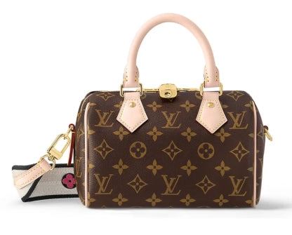 Louis Vuitton Nano Speedy Monogram Canvas Handbag with Adjustable Strap