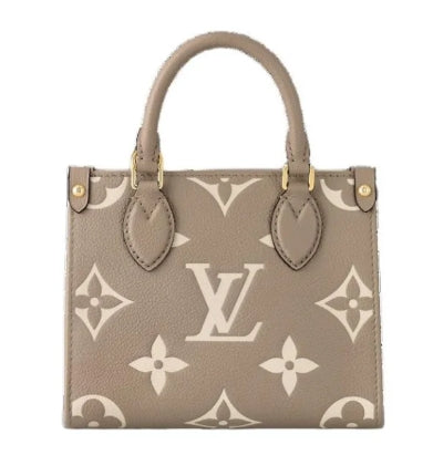 Louis Vuitton Petit Sac Plat Monogram Empreinte Leather Turtledove/Cream