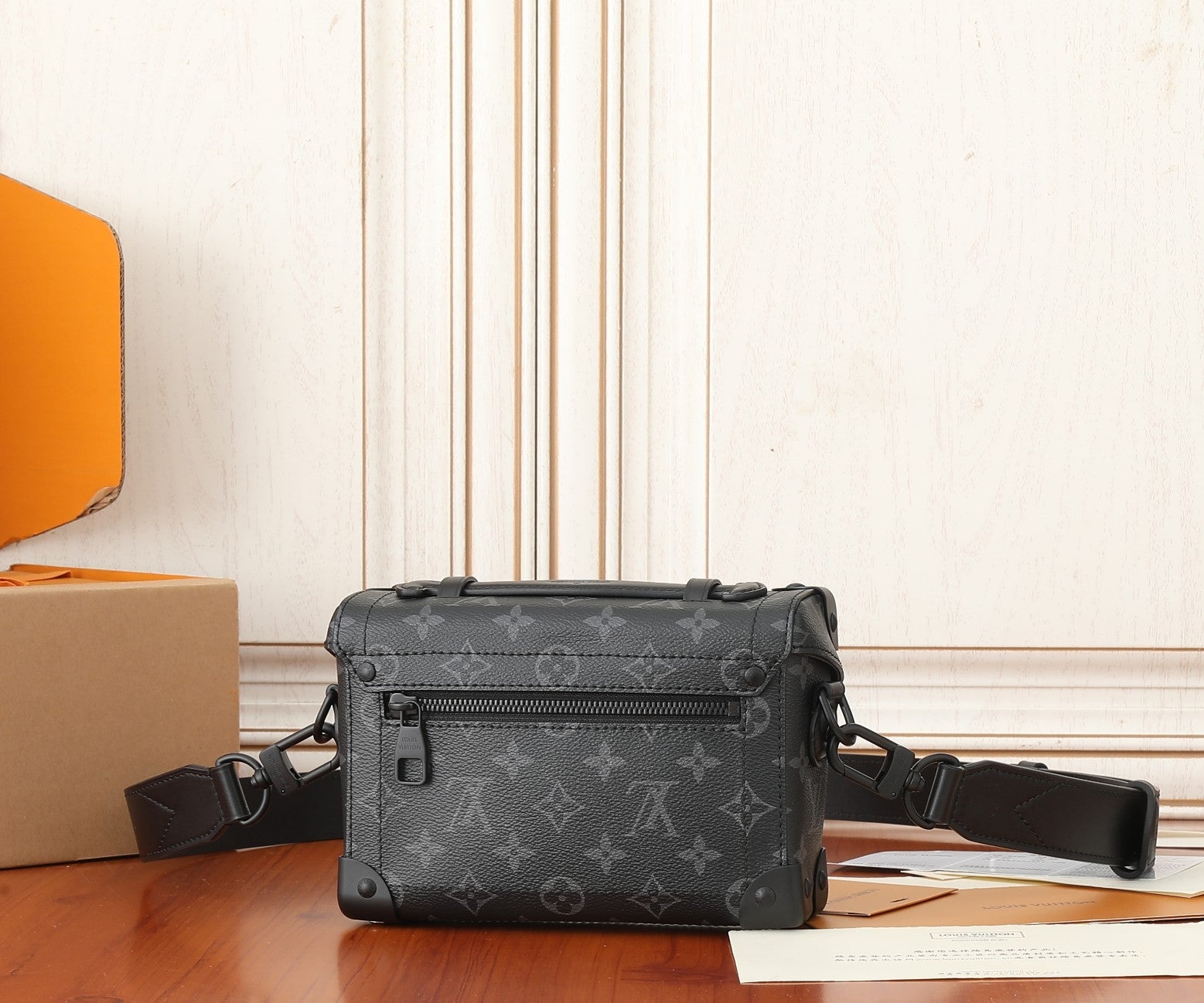 Louis Vuitton Petite Malle Souple Crossbody Bag Monogram Eclipse