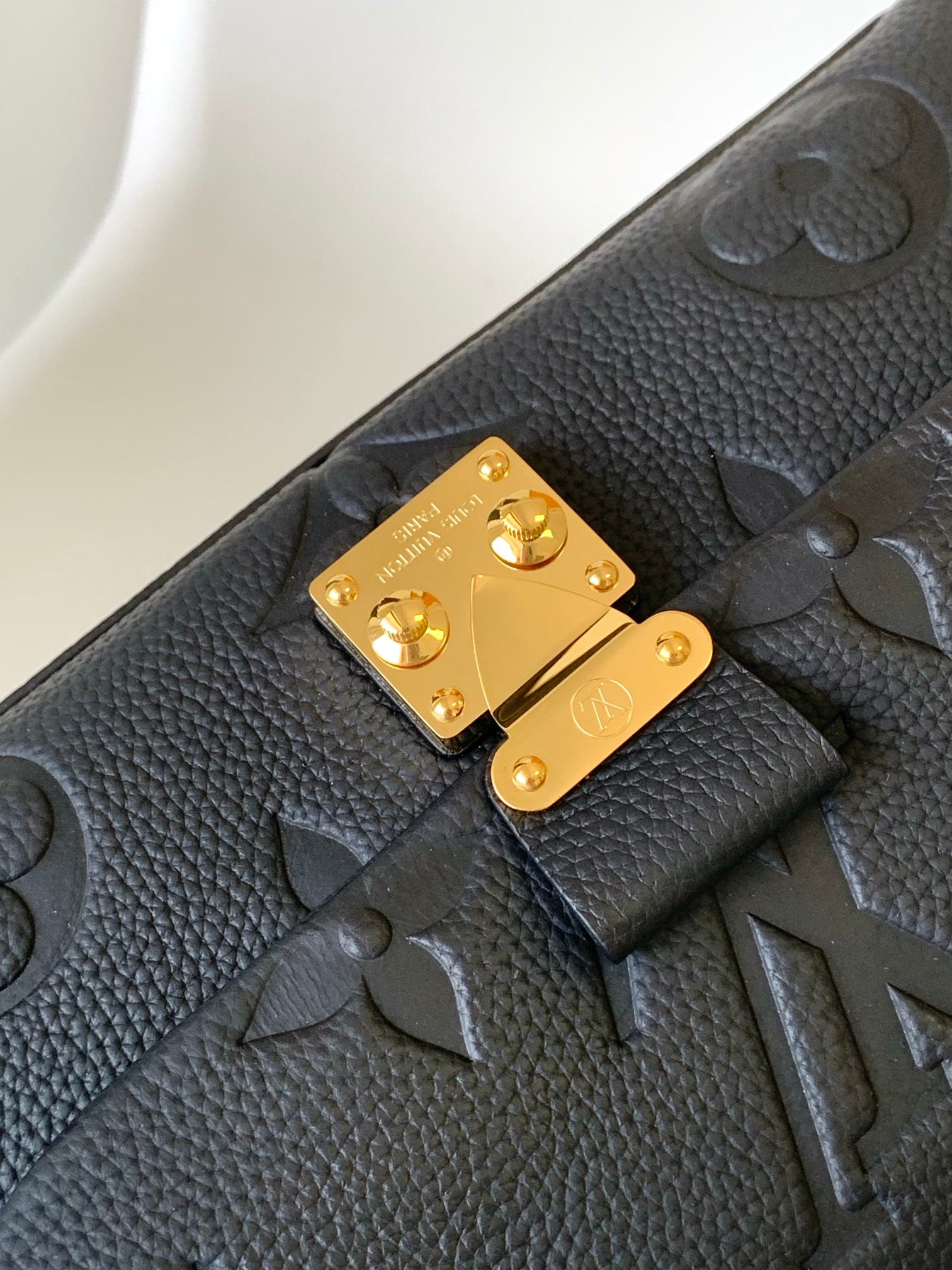 Louis Vuitton Madeleine MM Monogram Empreinte Leather Handbag - Black