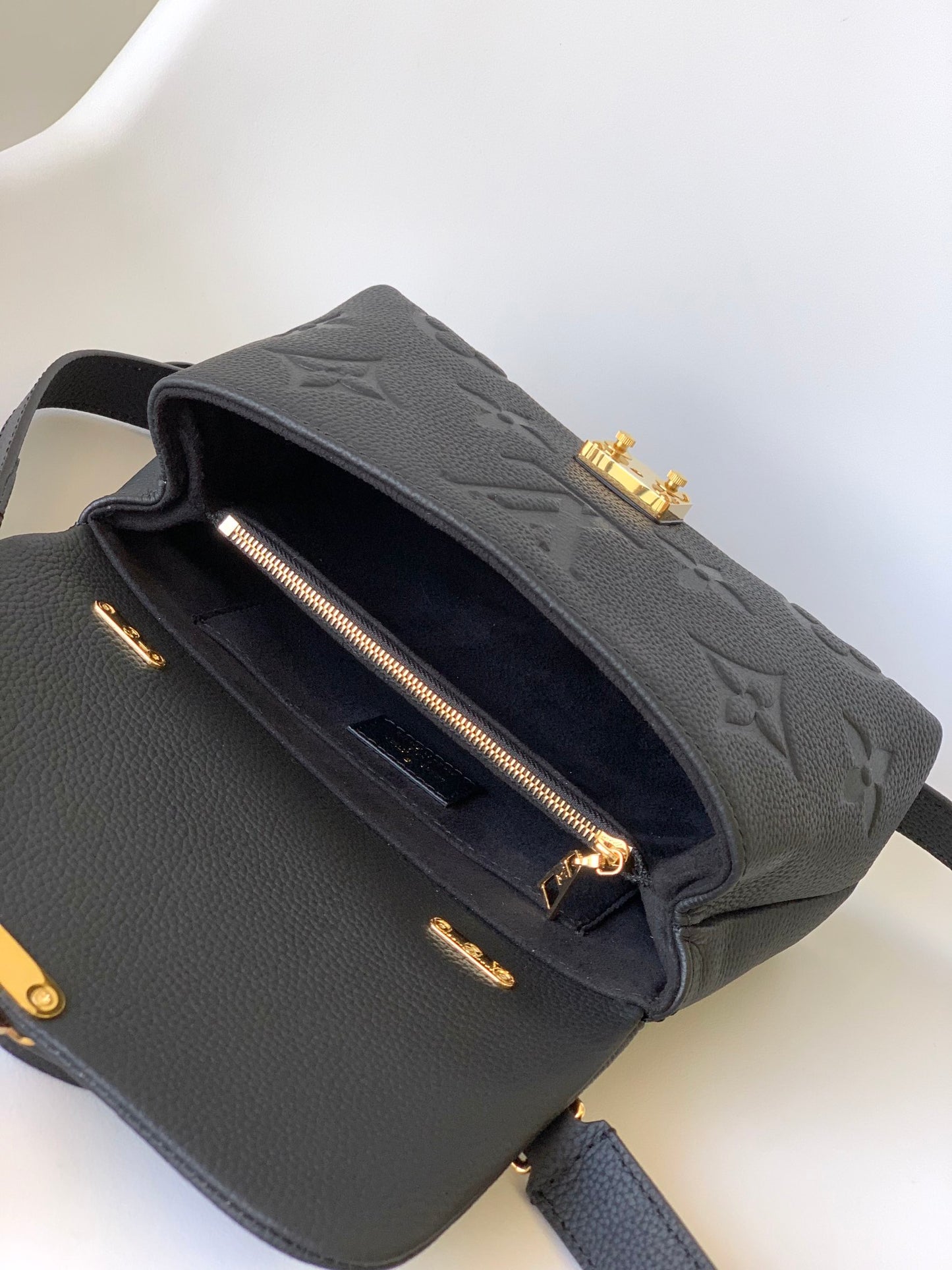 Louis Vuitton Madeleine MM Monogram Empreinte Leather Handbag - Black