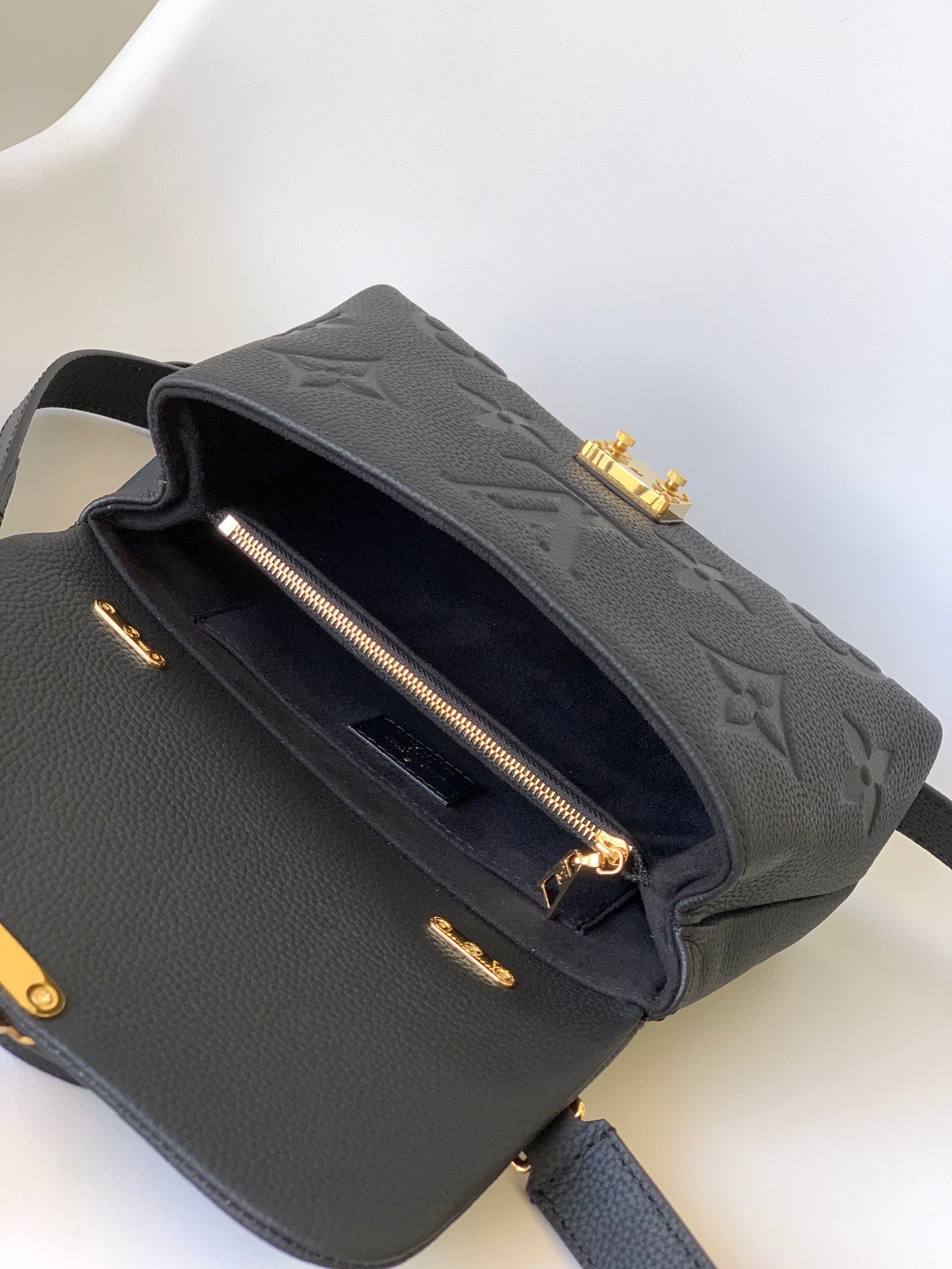 Louis Vuitton Madeleine MM Monogram Empreinte Leather Handbag - Black