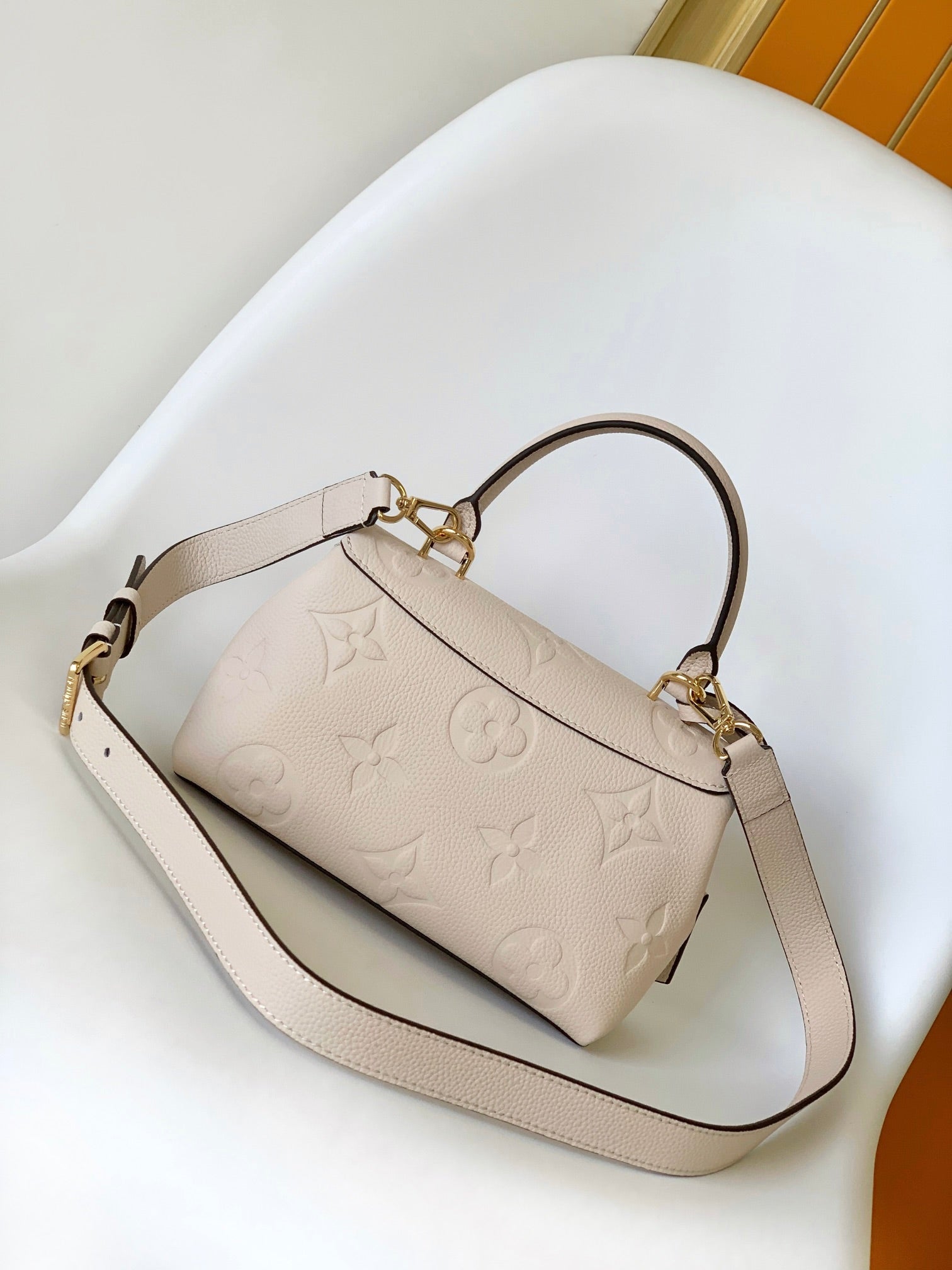 Louis Vuitton Madeleine BB Monogram Empreinte Leather Handbag - Crème