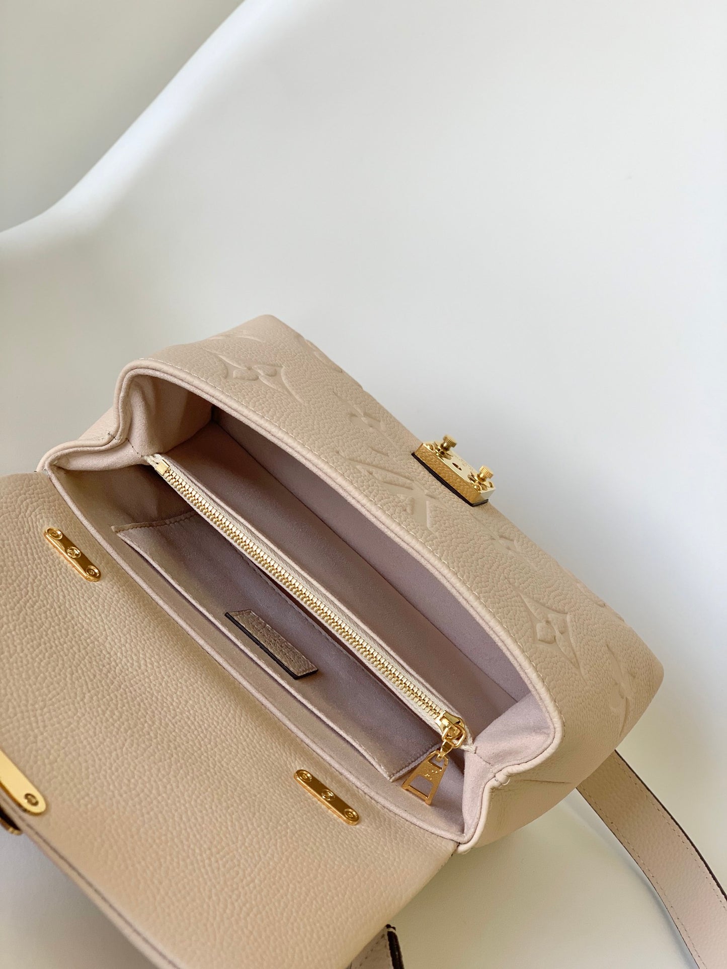 Louis Vuitton Madeleine BB Monogram Empreinte Leather Handbag - Crème