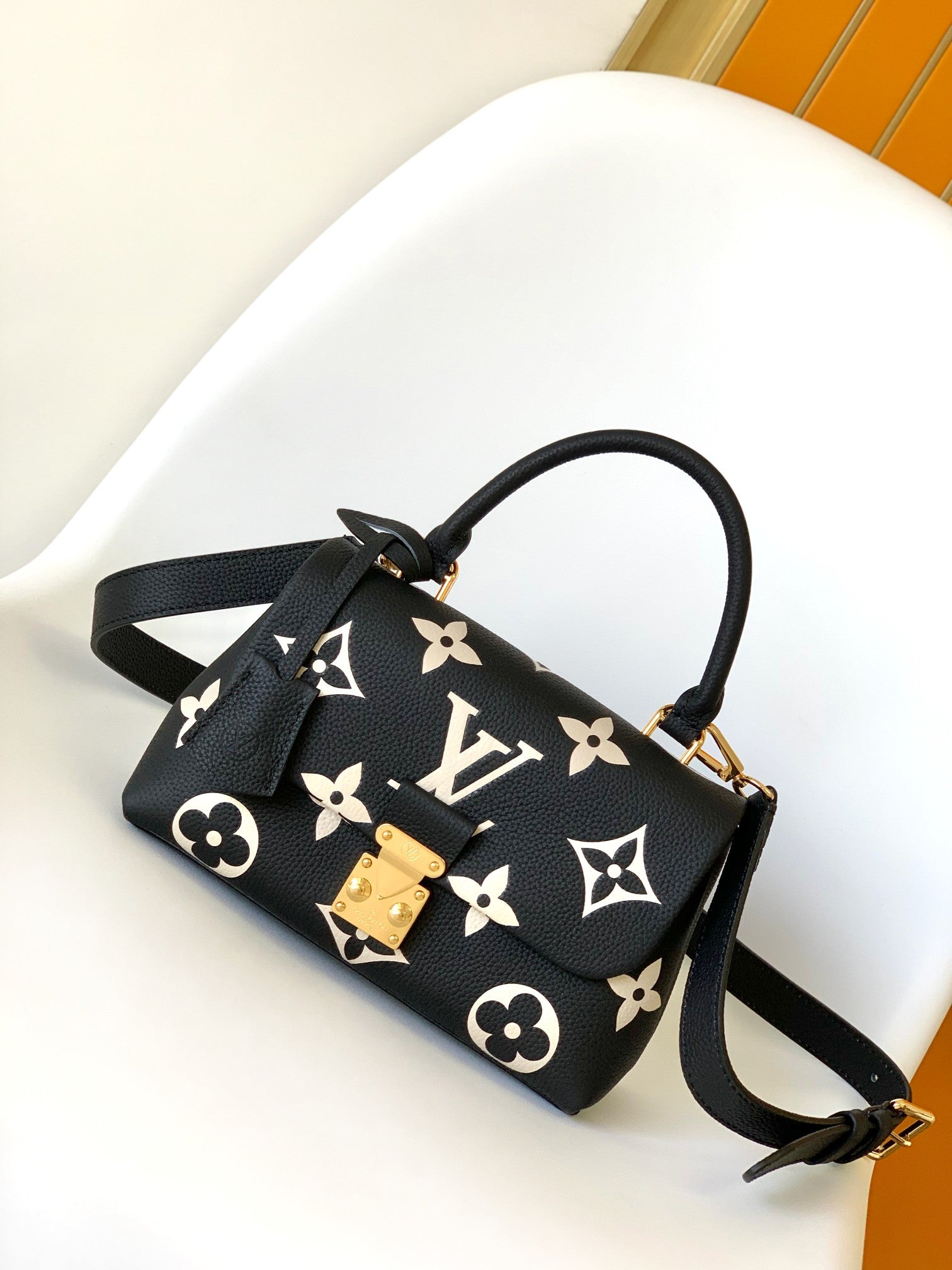 Louis Vuitton Madeleine BB Monogram Empreinte Giant Leather Handbag - Black/Gold