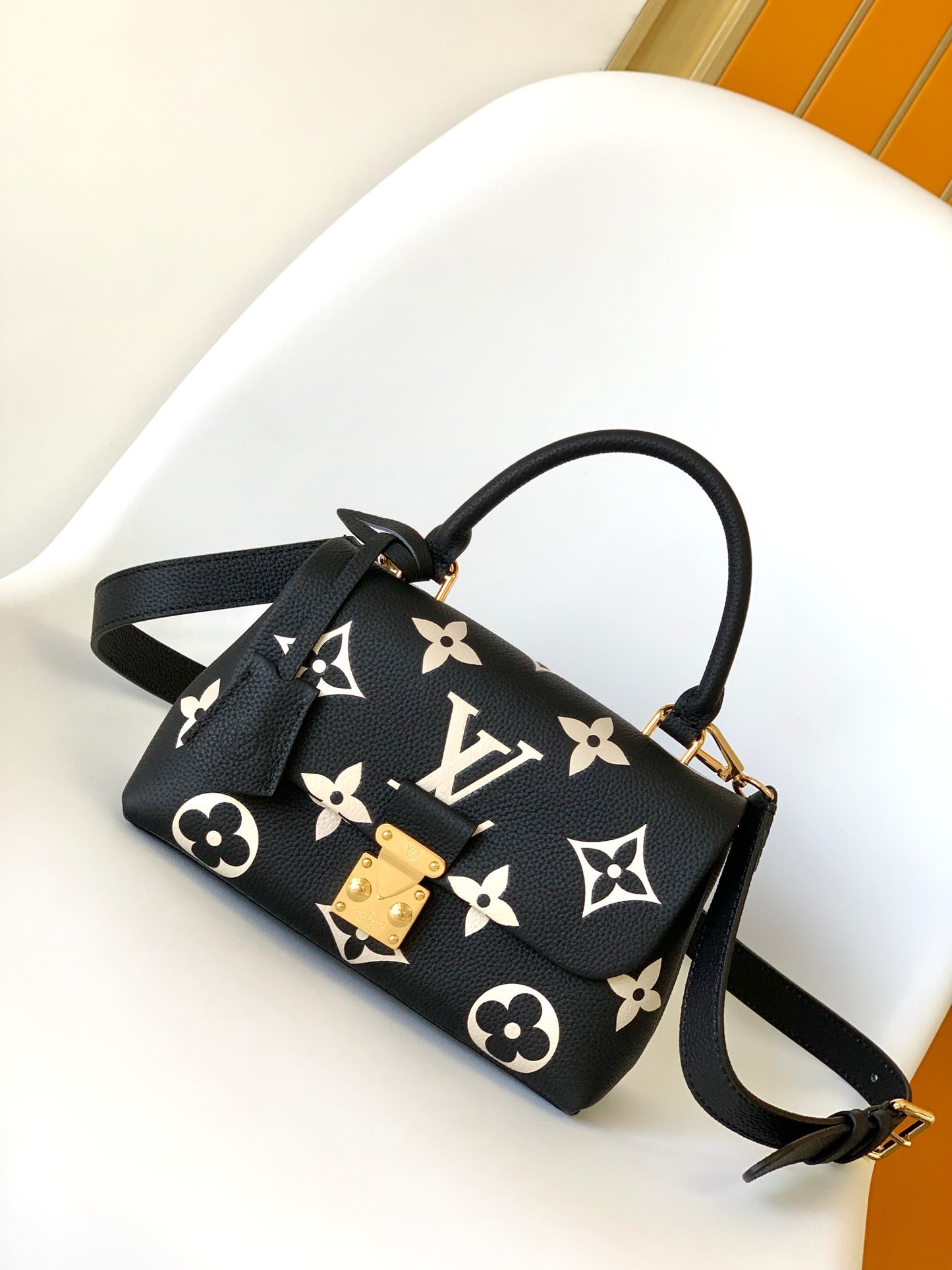 Louis Vuitton Madeleine BB Monogram Empreinte Giant Leather Handbag - Black/Gold