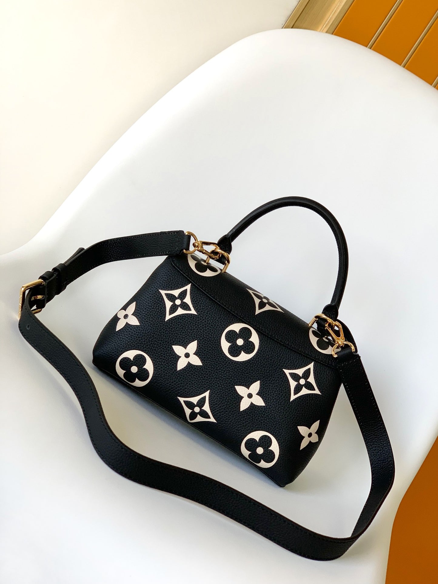 Louis Vuitton Madeleine BB Monogram Empreinte Giant Leather Handbag - Black/Gold
