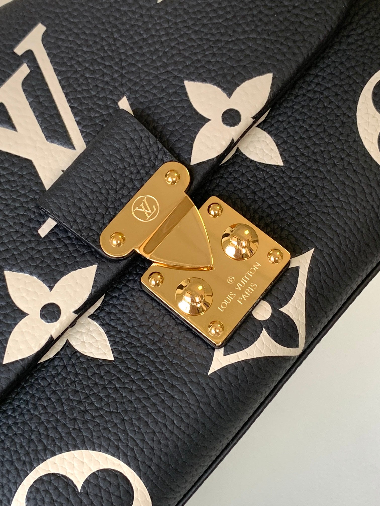 Louis Vuitton Madeleine BB Monogram Empreinte Giant Leather Handbag - Black/Gold