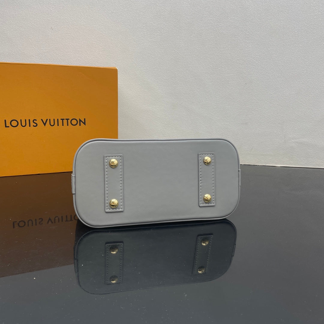 Louis Vuitton Alma BB Monogram Empreinte Leather Handbag - Grey