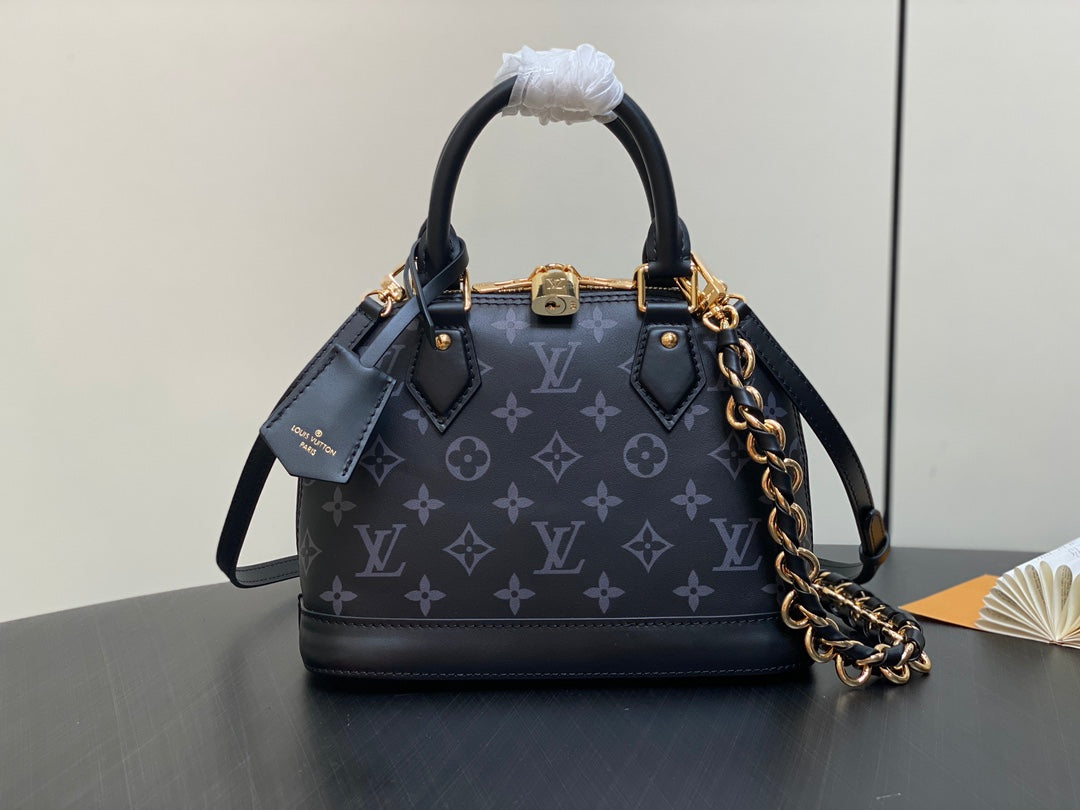 Louis Vuitton Neo Alma BB Monogram Empreinte Leather Handbag - Black
