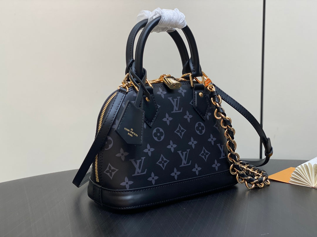 Louis Vuitton Neo Alma BB Monogram Empreinte Leather Handbag - Black