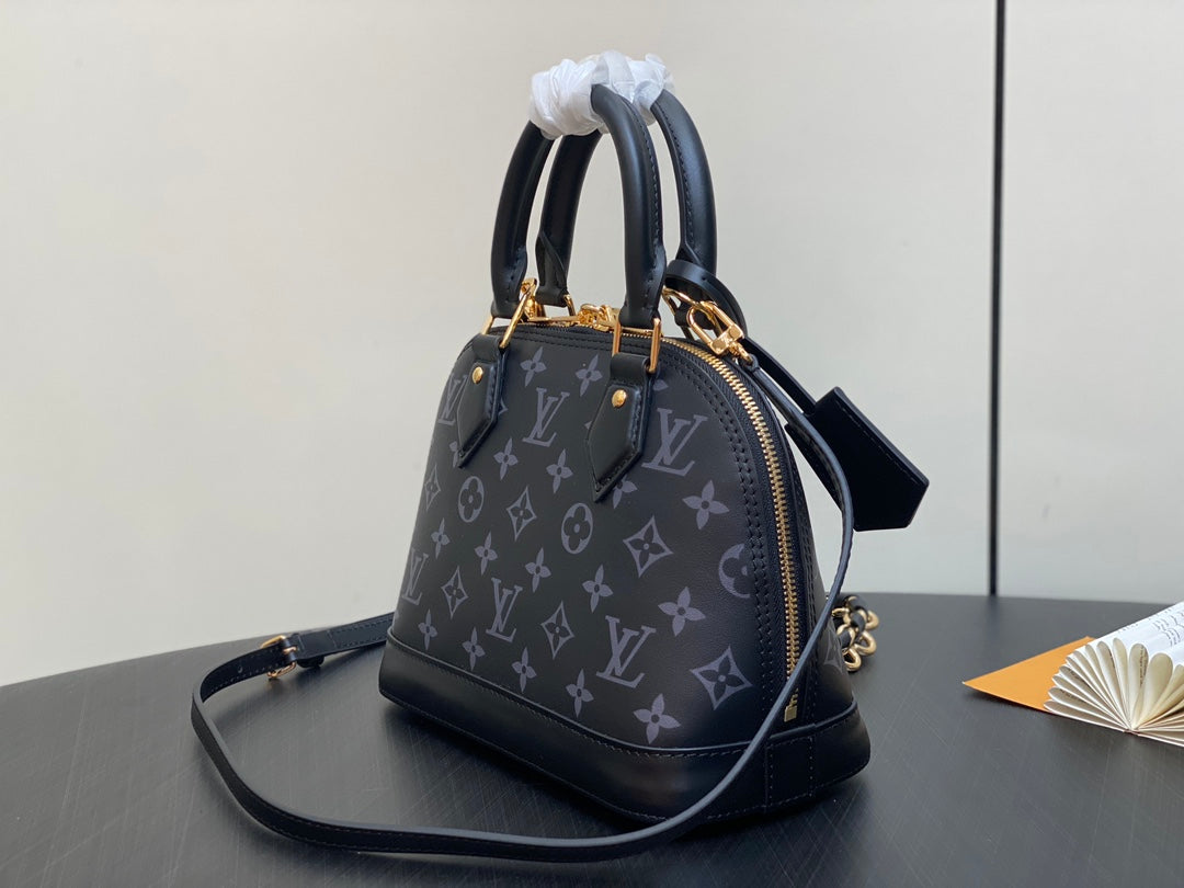 Louis Vuitton Neo Alma BB Monogram Empreinte Leather Handbag - Black