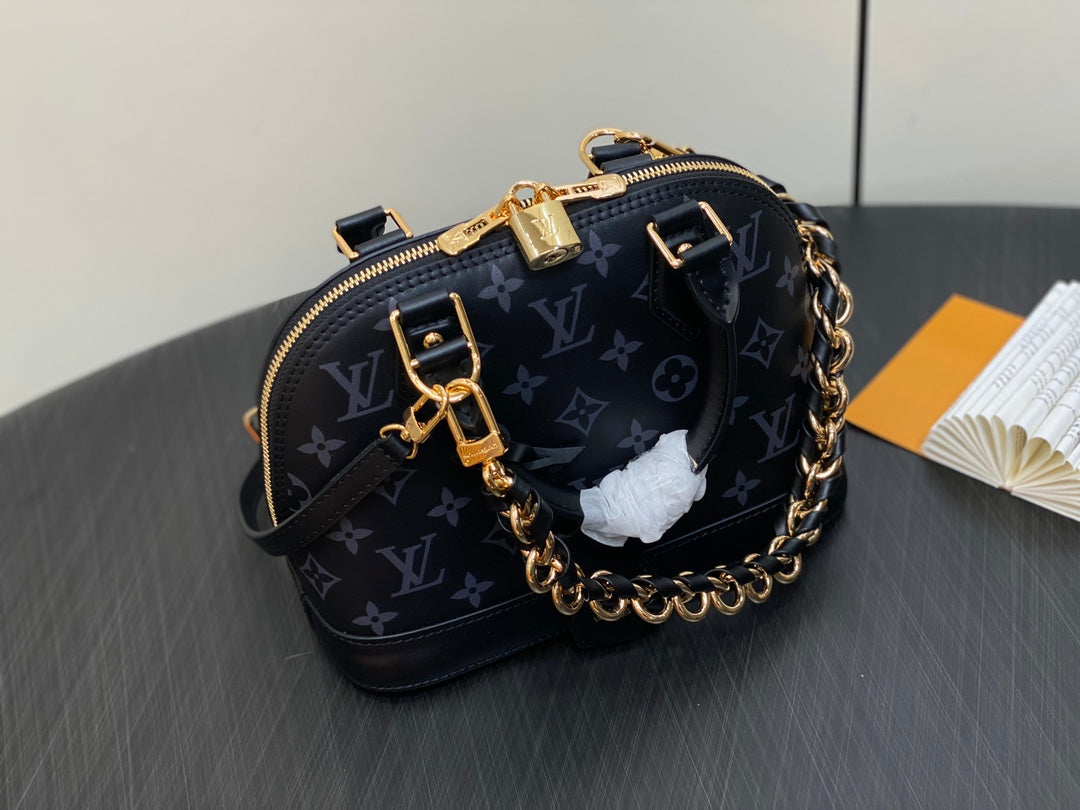 Louis Vuitton Neo Alma BB Monogram Empreinte Leather Handbag - Black
