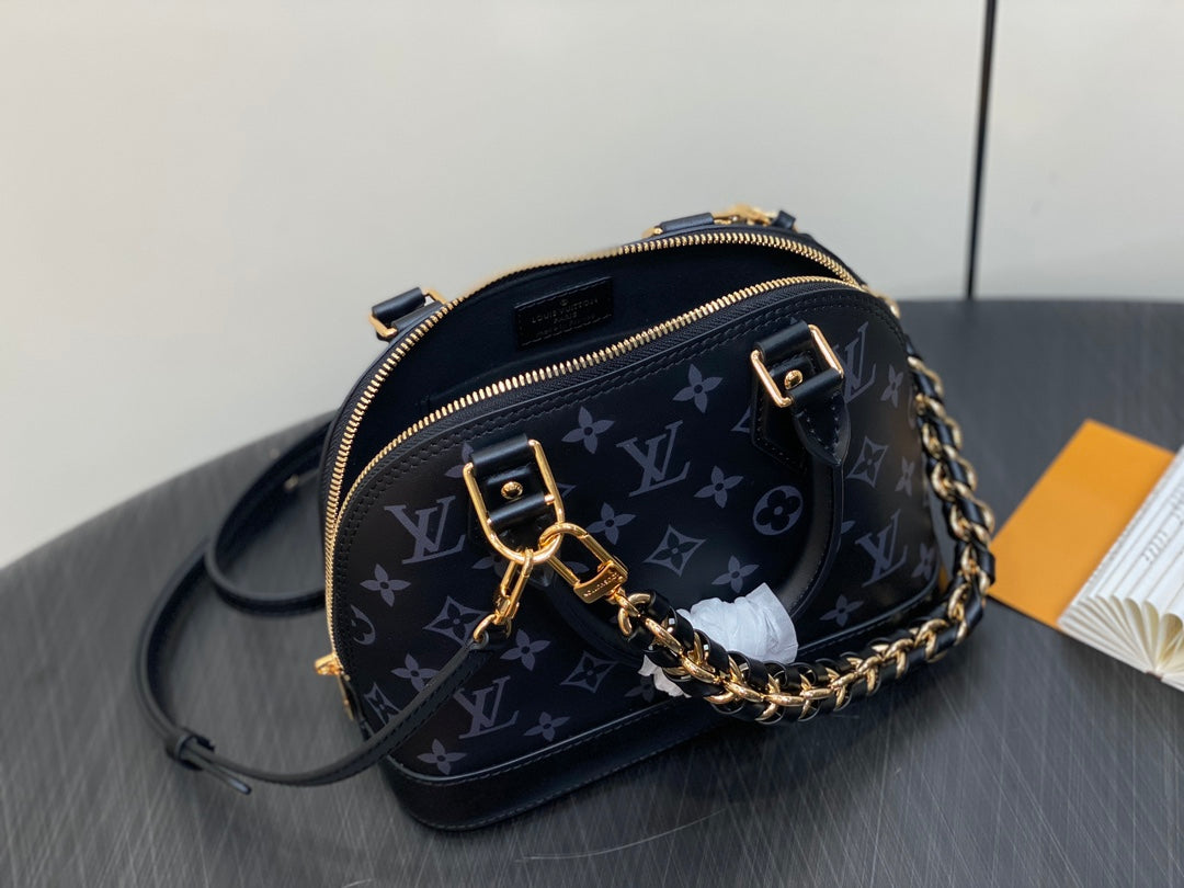Louis Vuitton Neo Alma BB Monogram Empreinte Leather Handbag - Black