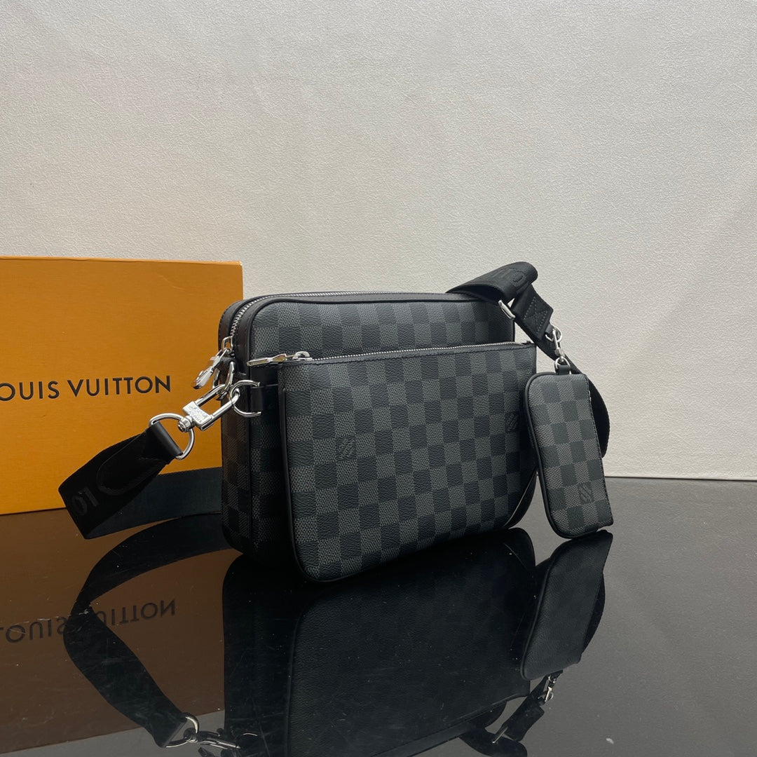 Louis Vuitton Trio Messenger Bag Damier Graphite Canvas Black/Grey