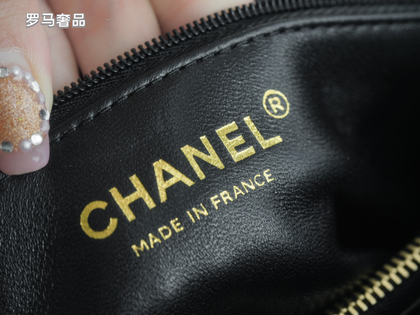 Chanel Medium Coco Handle Bag Black Quilted Caviar Leather Gold Hardware