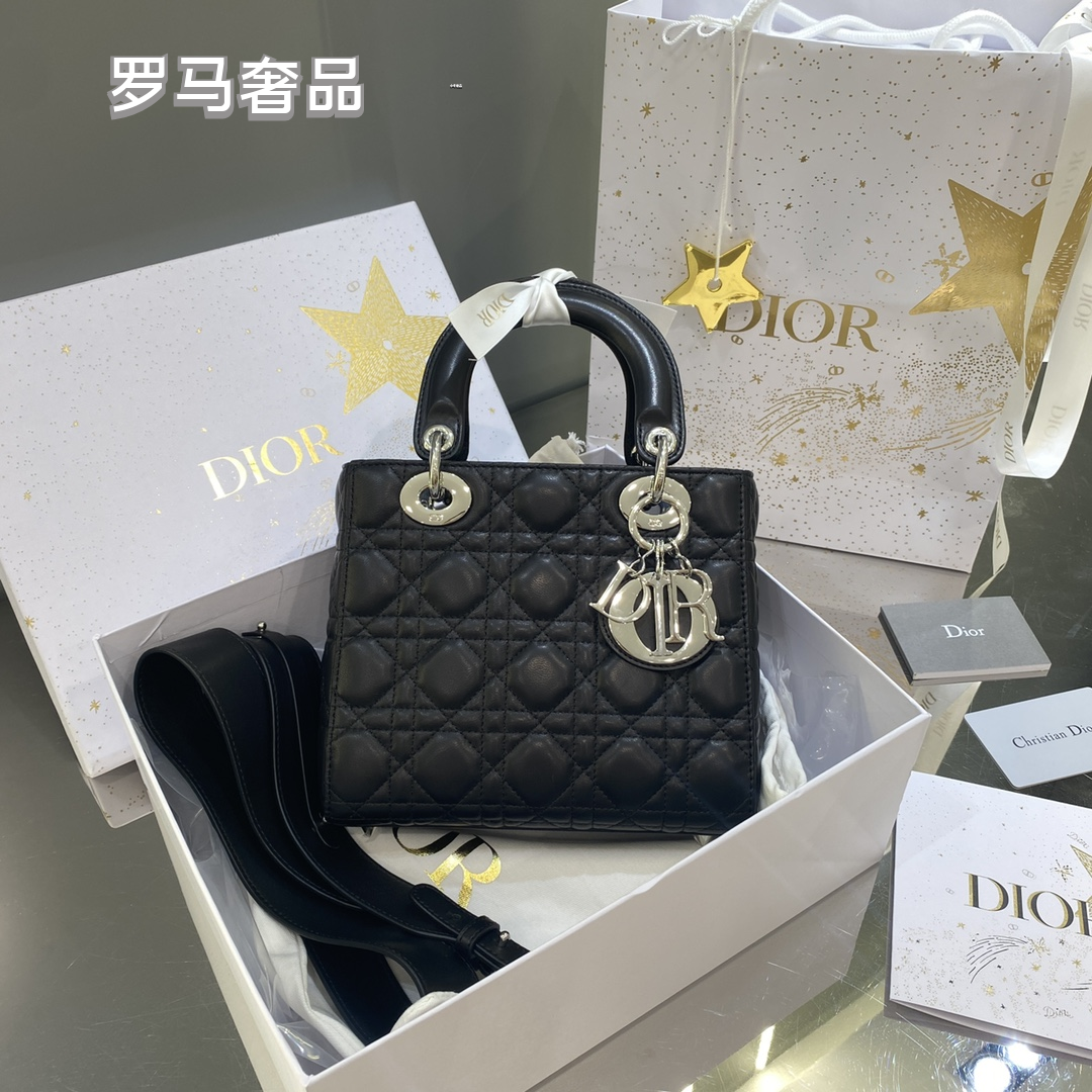 Dior Classic Beige Quilted Leather Top Handle Handbag with Gold Hardware
