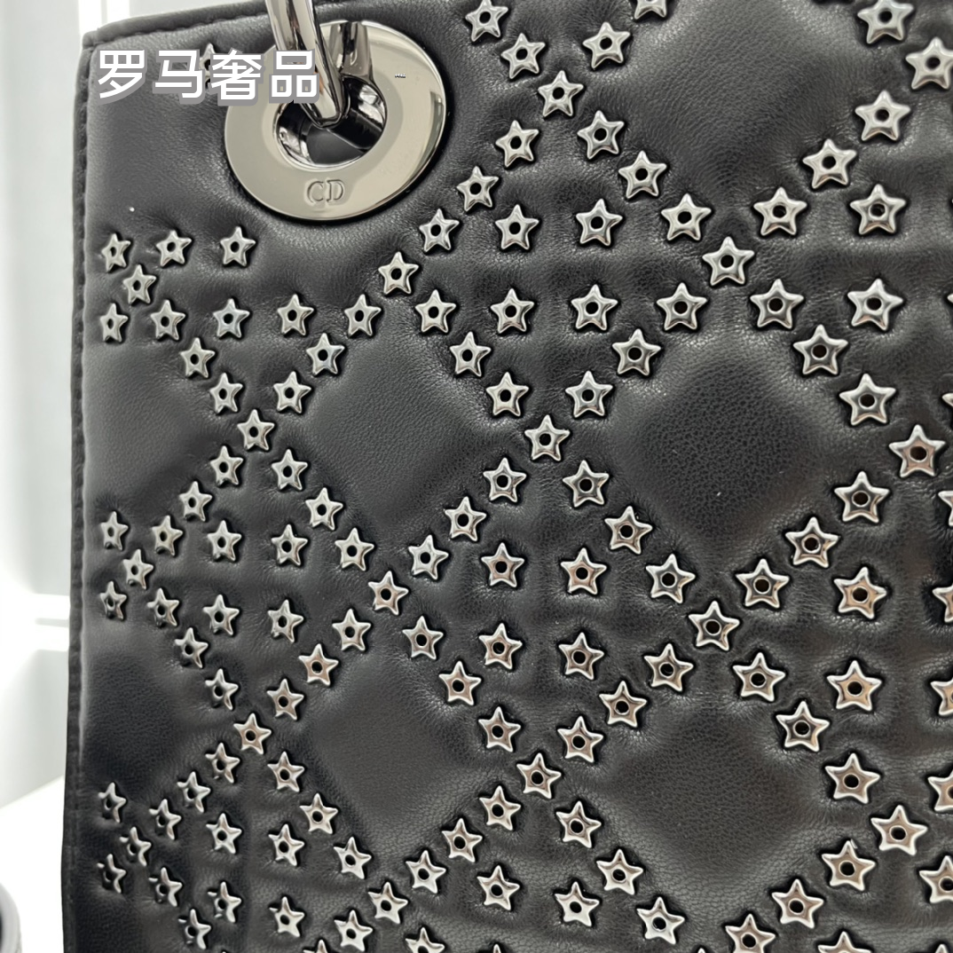 Lady Dior My ABCDior Bag White Cannage Lambskin with Gold-Finish Charms