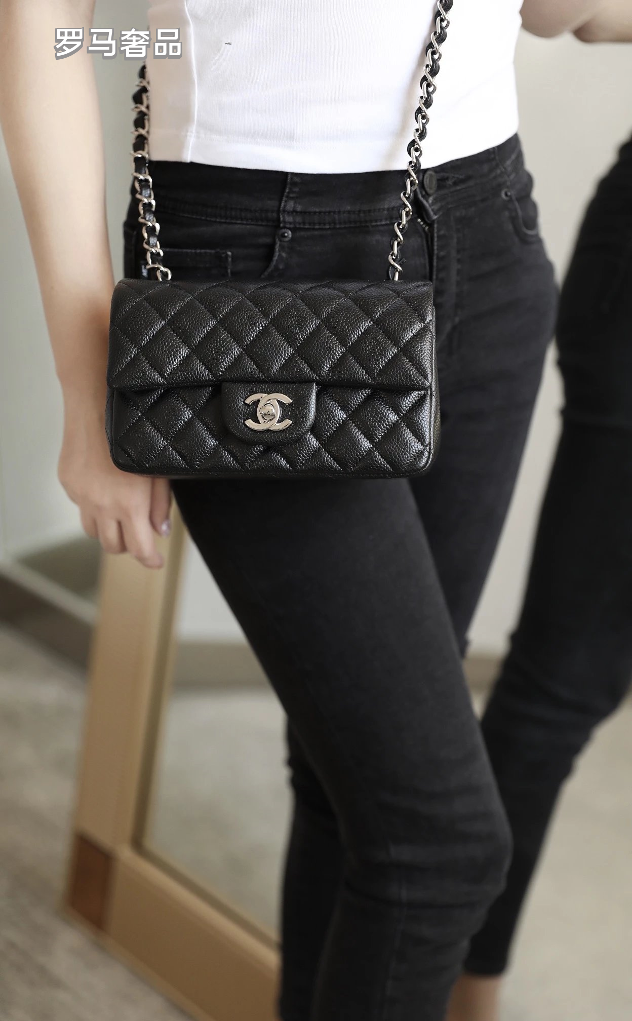 Luxury Black Quilted Leather Small Flap Bag with Gold-Tone Hardware