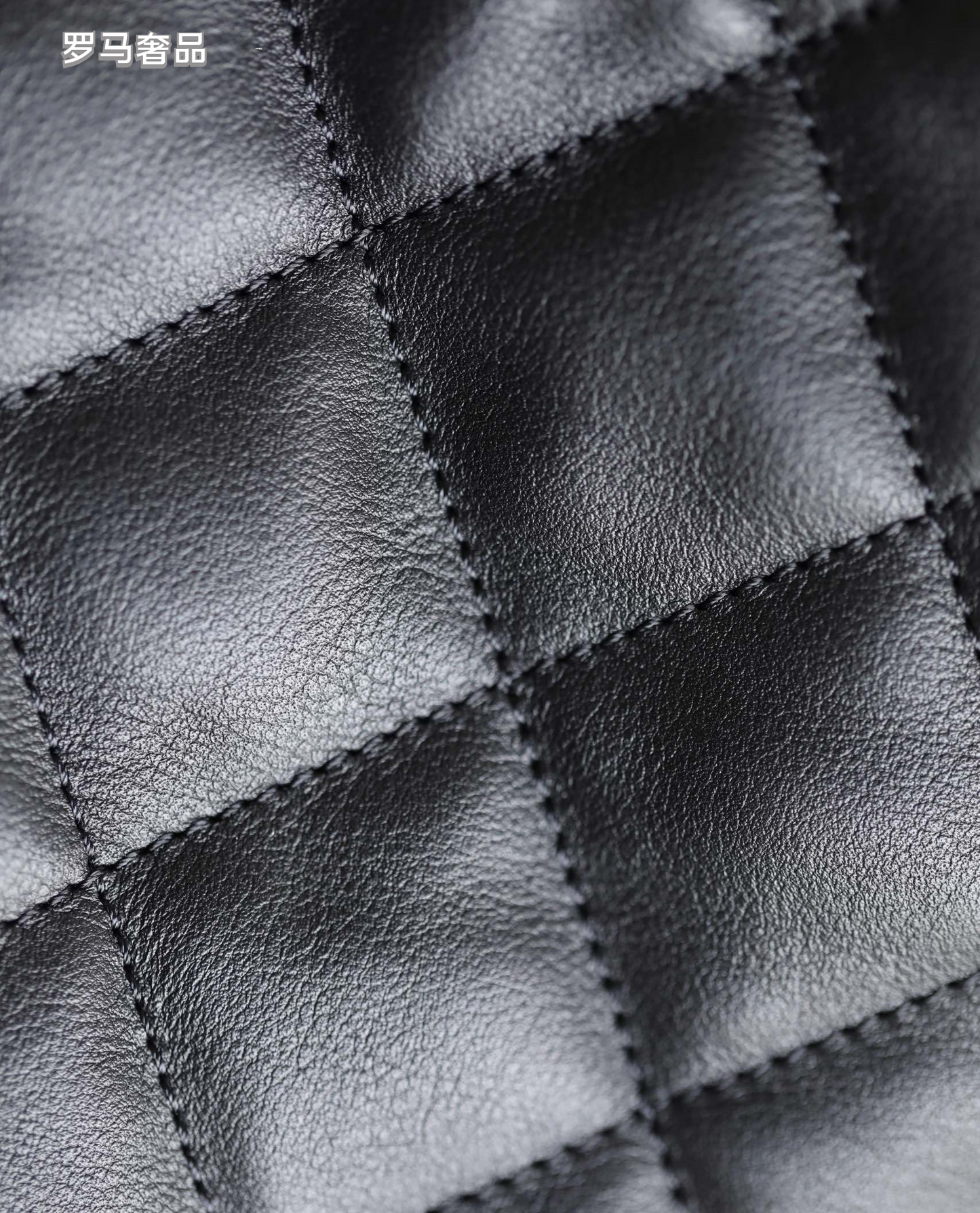 Chanel-Style Quilted Black Leather Bucket Bag with Silver Chain Strap
